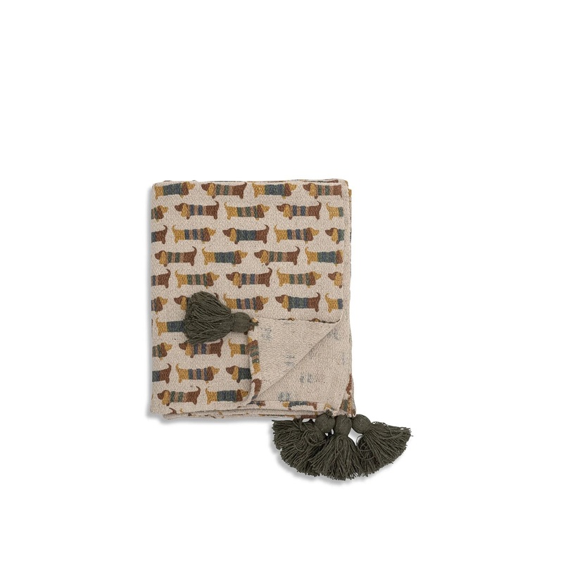 Charlie Throw, Brown, Recycled Cotton