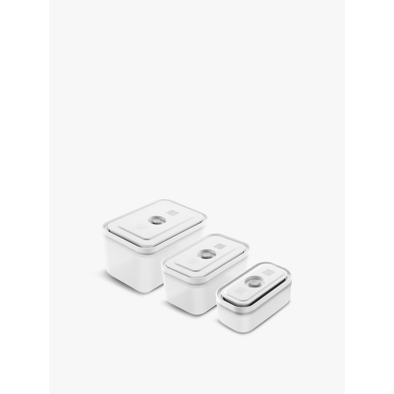 Set Of 3 Rectangular Plastic Food Storage Vacuum Boxes