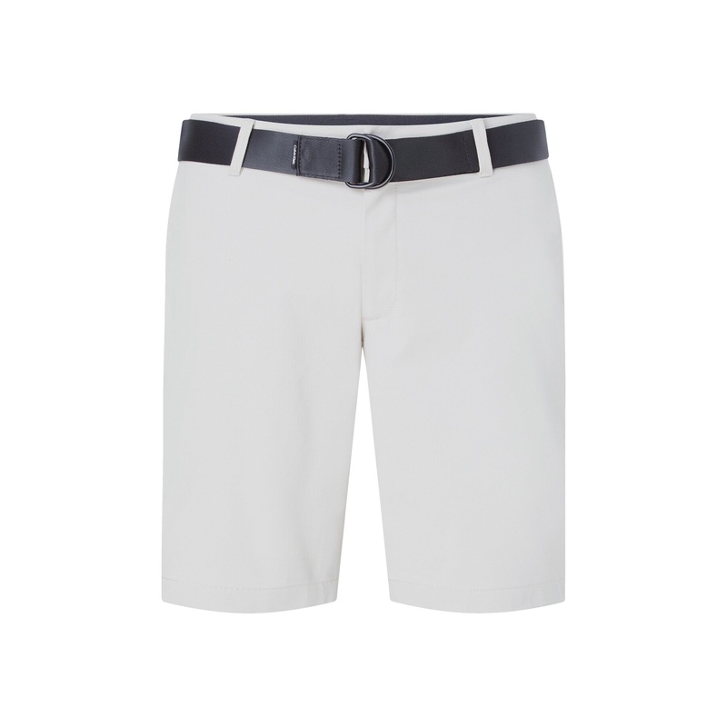 Slim Twill Belted Shorts