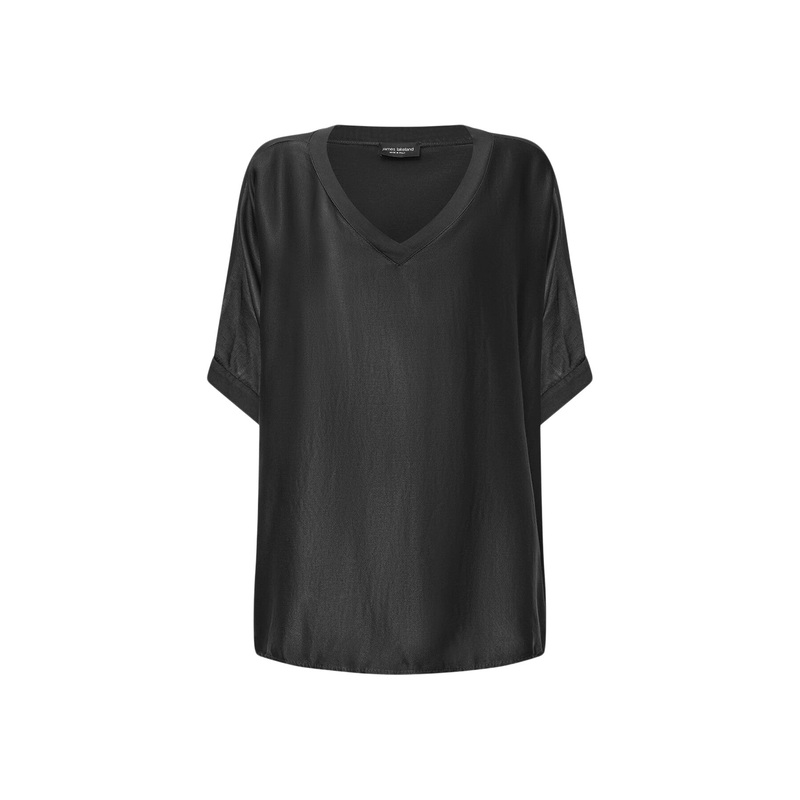 Satin Short Sleeve Top