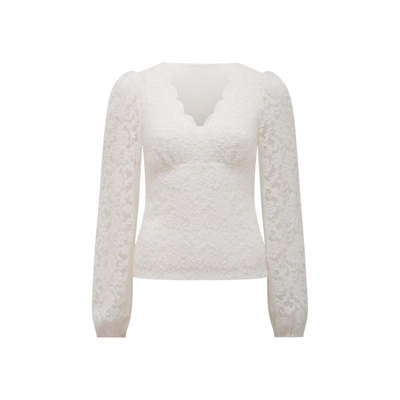 Yianna Lace Long Sleeves Top