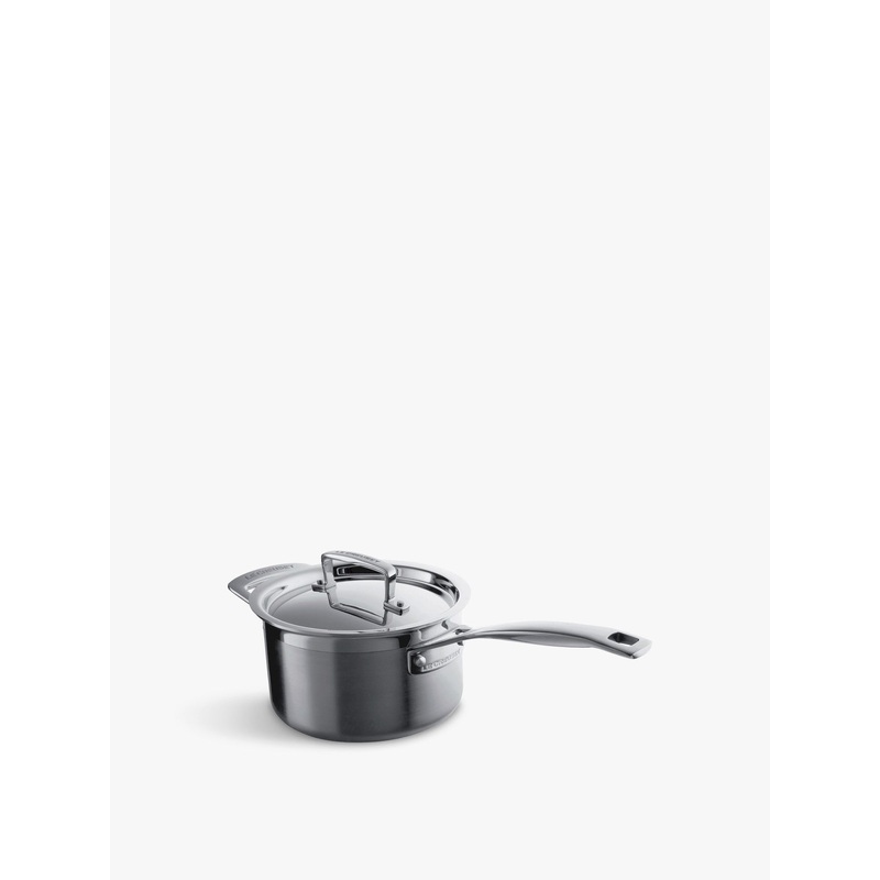 3-Ply Stainless Steel Saucepan with Lid Helper Handle 16cm