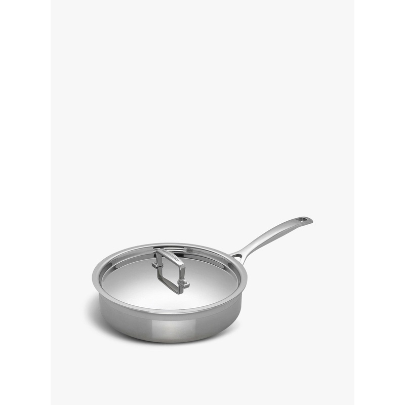 3-Ply Stainless Steel Uncoated Saut Pan with Lid 24cm