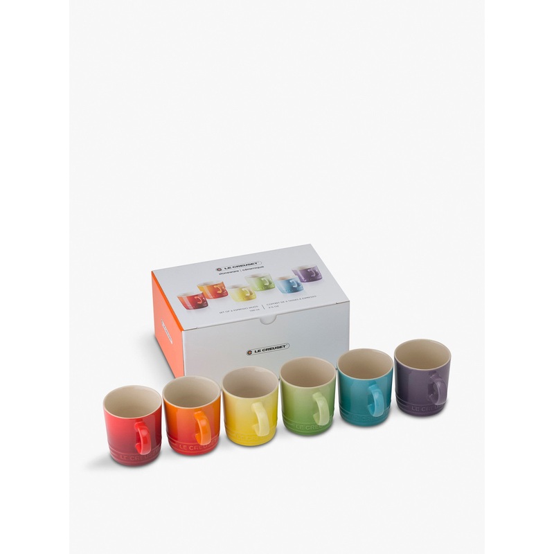 Rainbow Espresso Mugs Set of 6