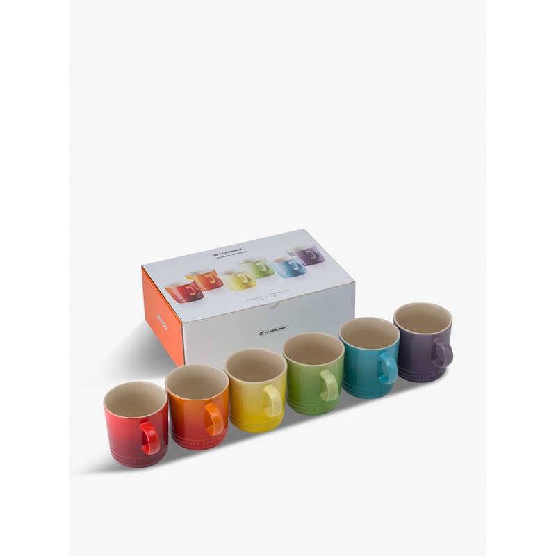 Rainbow Mugs Set of 6