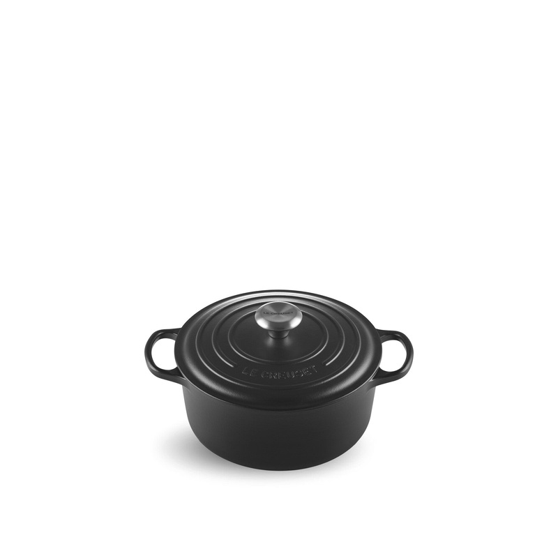 Round Casserole Dish Satin Black 24cm