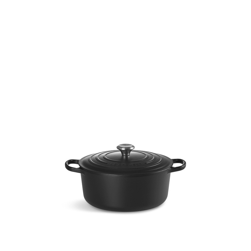 Round Casserole Dish Satin Black 28cm