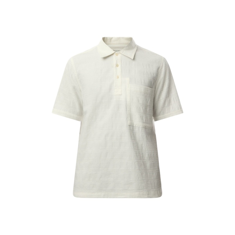 Short Sleeved Nippon Self Stripe Pullover Shirt