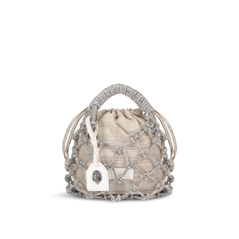 SMALL MACRAME CRYSTAL BAG