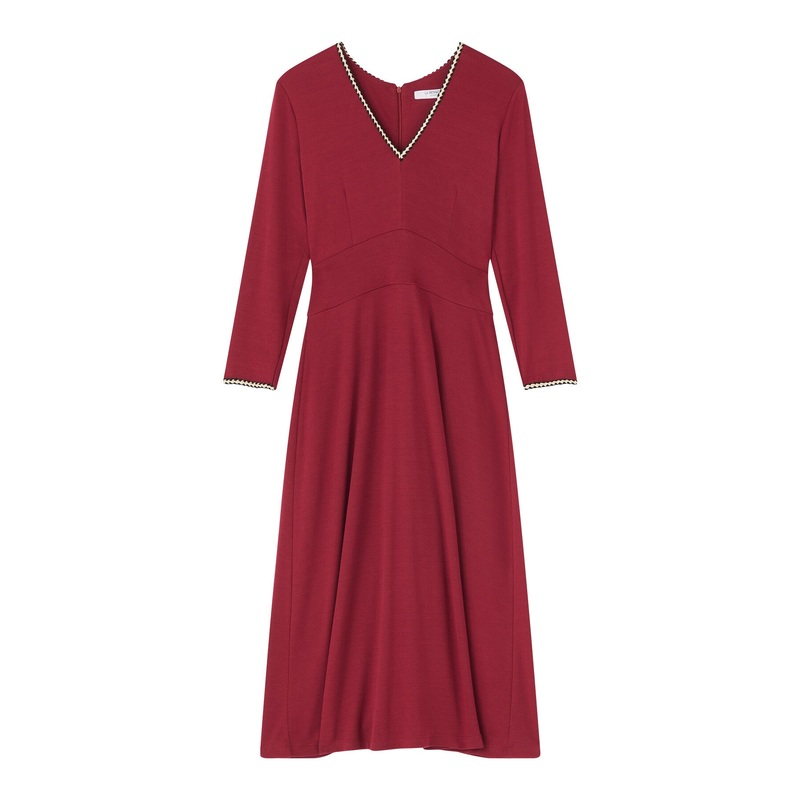 Astrid Rio Viscose Blend Contrast Trim Ponte Dress