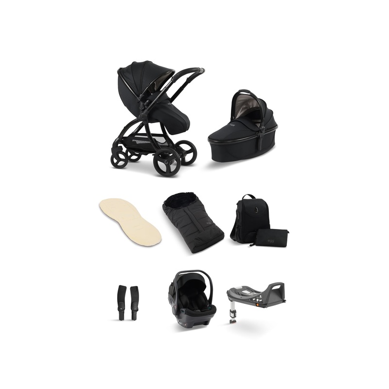 egg3 Stroller Luxury Bundle Special Addition Black