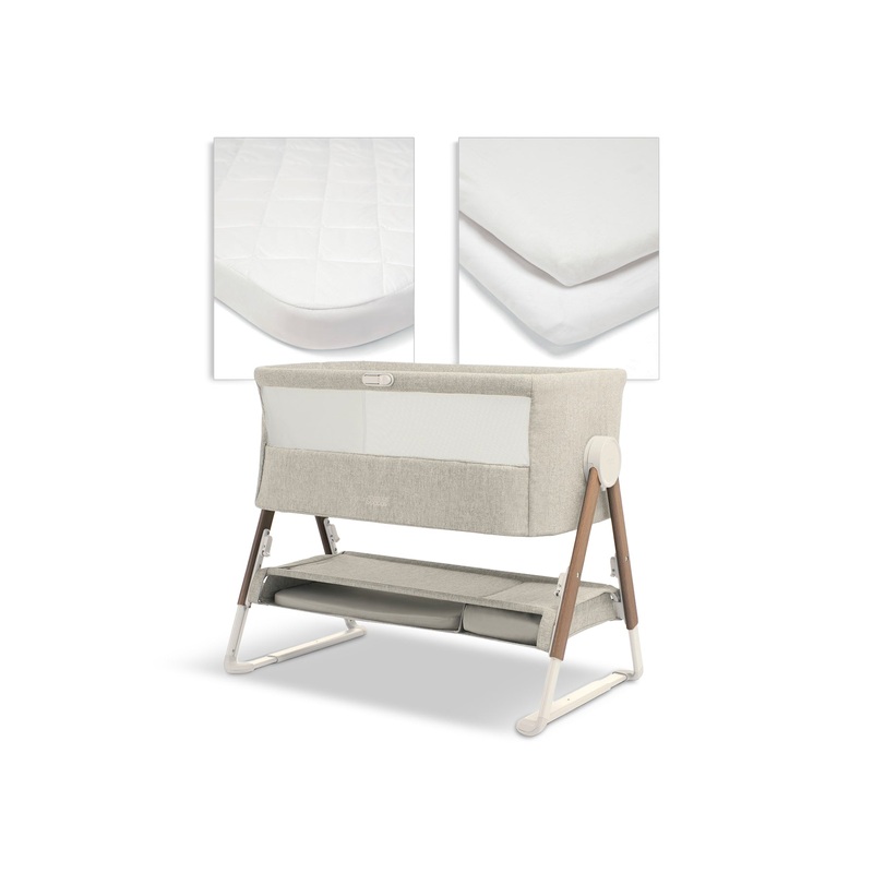 Lua Bedside Fawn Crib Bundle