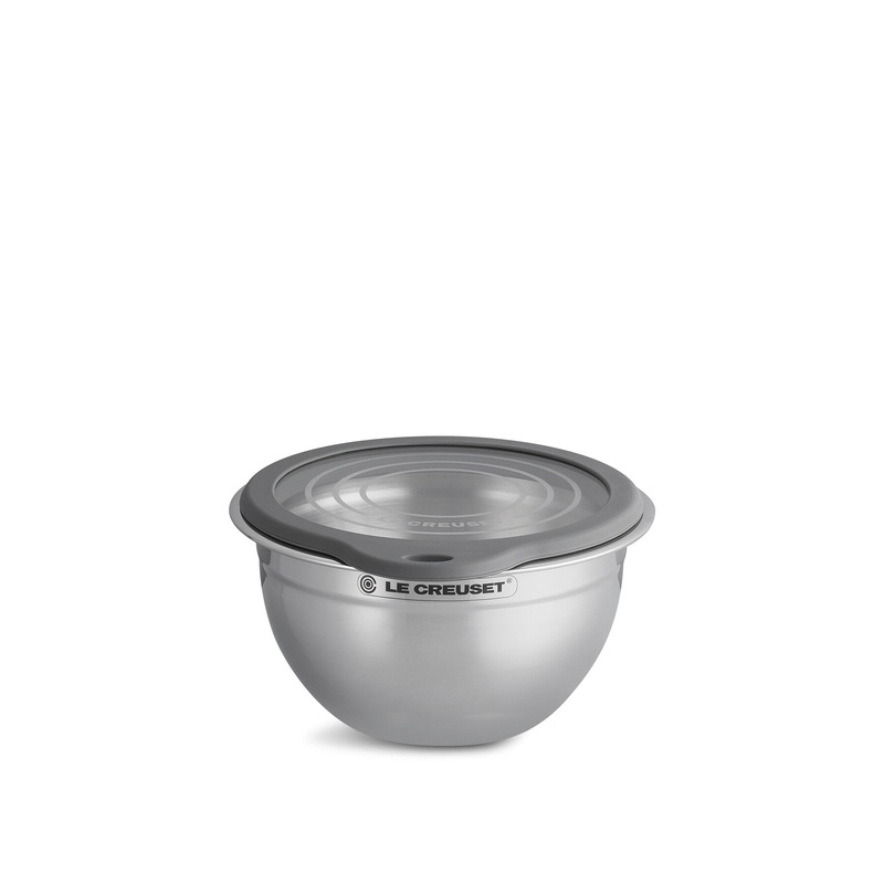 Stainless Steel Mixing Bowl with Glass Lid