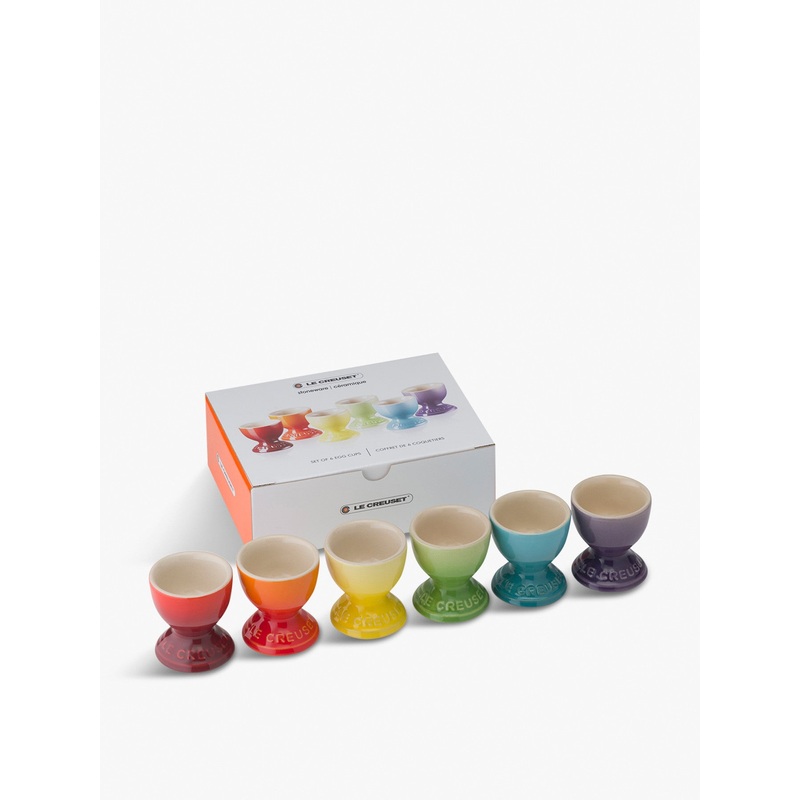 Stoneware Rainbow Set of 6 Egg Cups