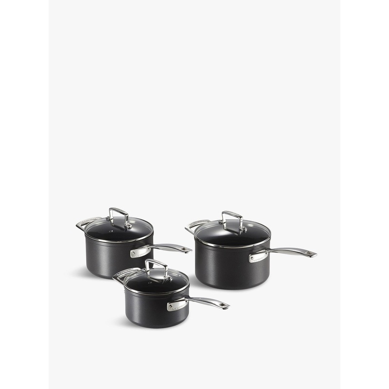 Toughened Non Stick Saucepan Set of 3