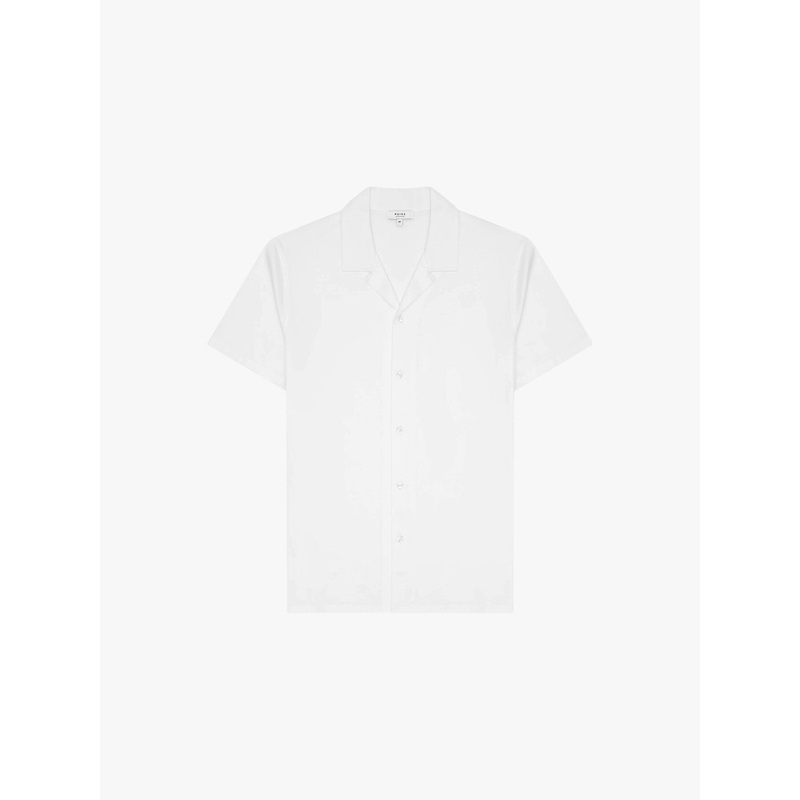 Caspa Mercerised Jersey Cuban Collar Shirt