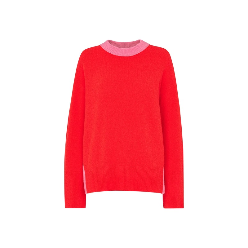 Colour block Crew Neck Knit