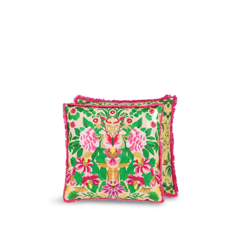 Ikebana Damask Cushion