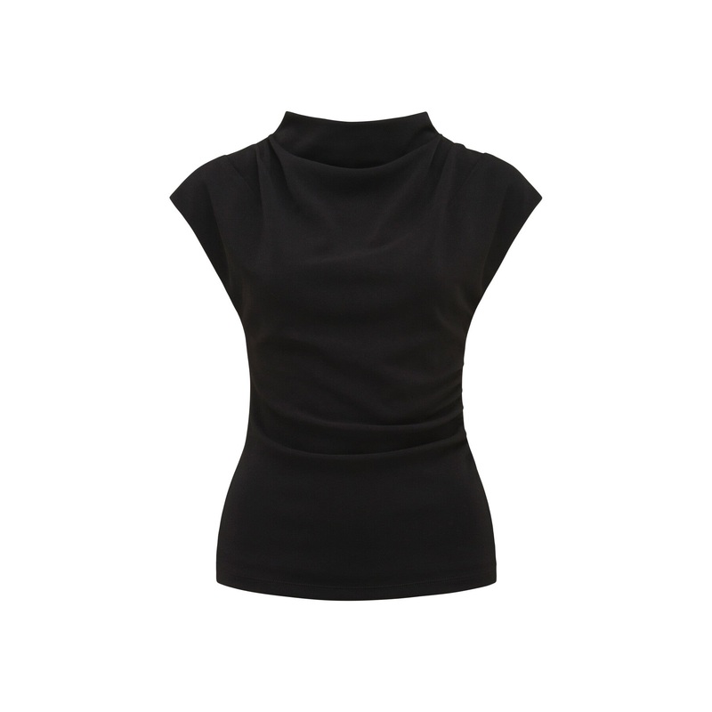 Leenah High Neck Crepe Top