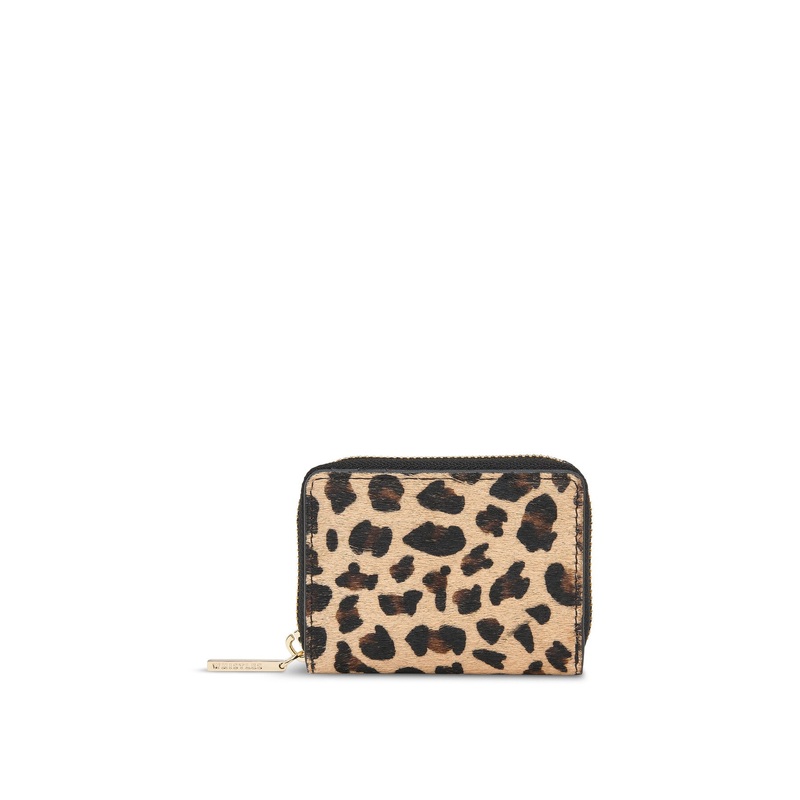 Leopard Koa Compact Purse