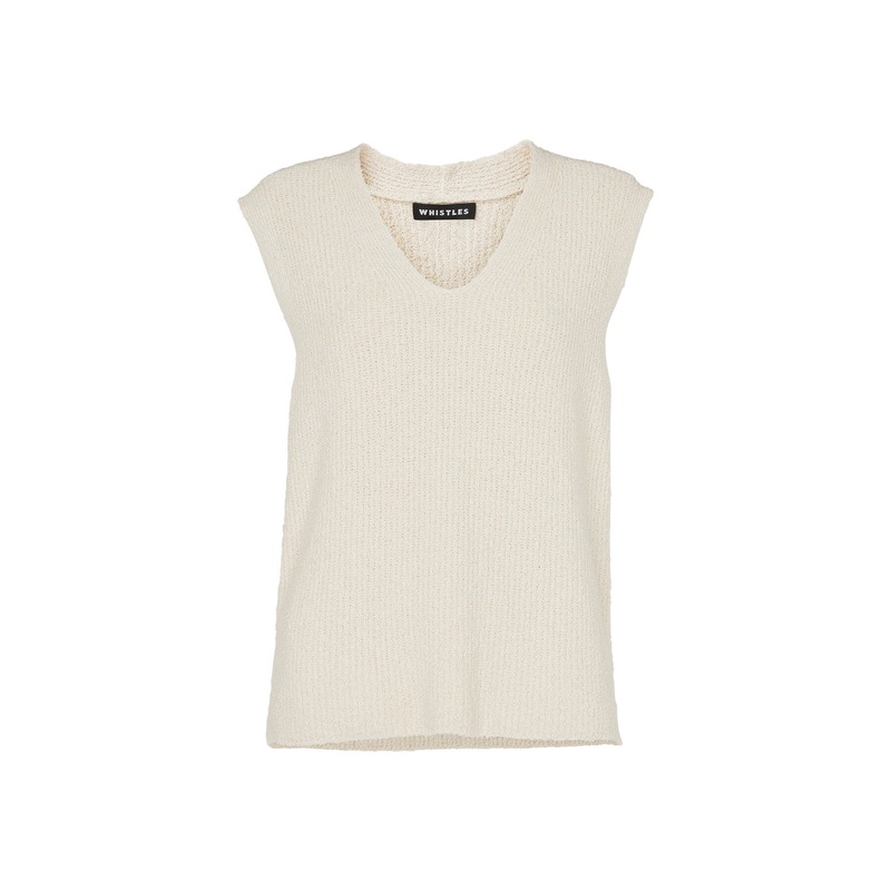 Cotton Textured V Neck Tank