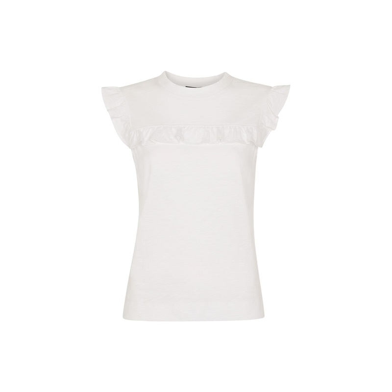 Cotton Yoke Frill Tank