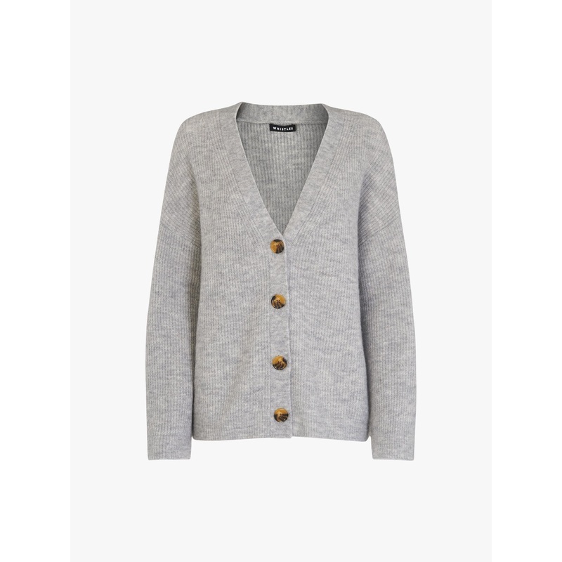 Easy Wool Mix Rib Cardigan