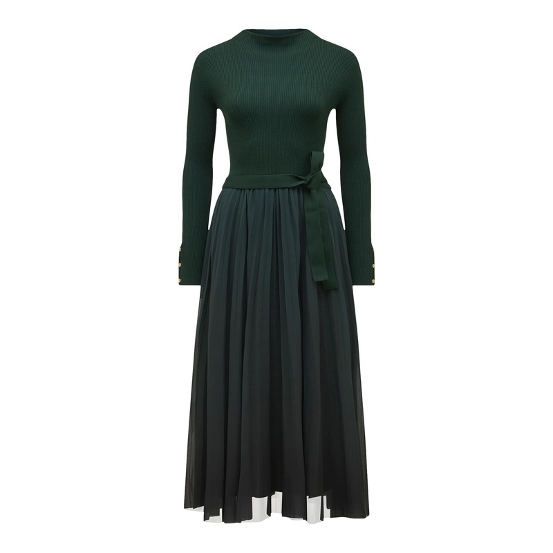 Kaylie Pleated Hem Dress