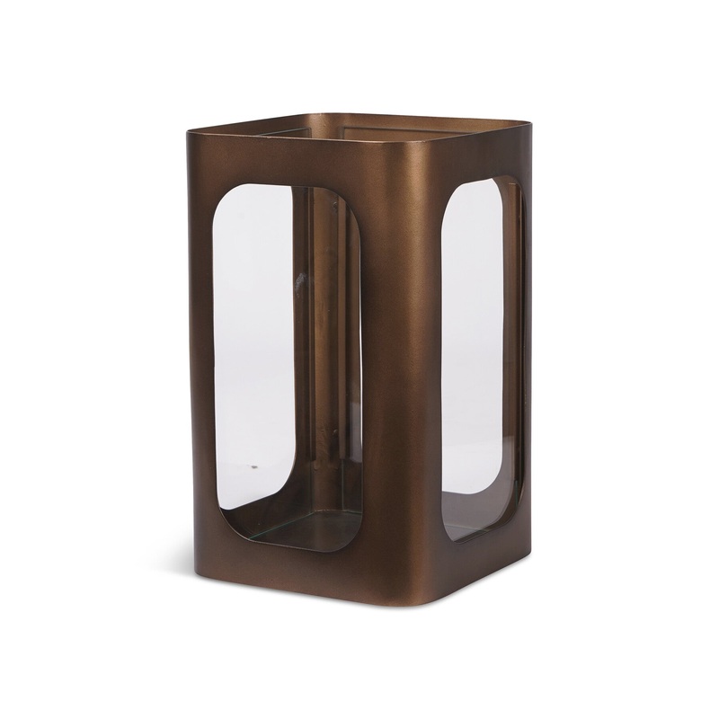 Thorpe Metal and Glass Hurricane Small 28cm