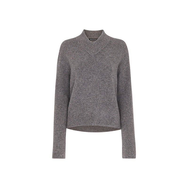 V Neck Wool Mix Knit