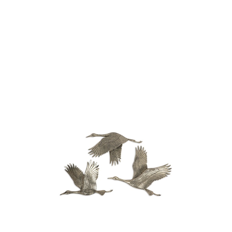 Crane Trio Cast Aluminium Wall Art