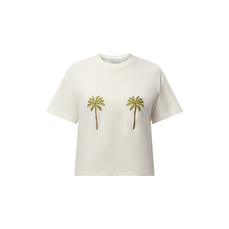 Embroidered Palm Boob T Shirt