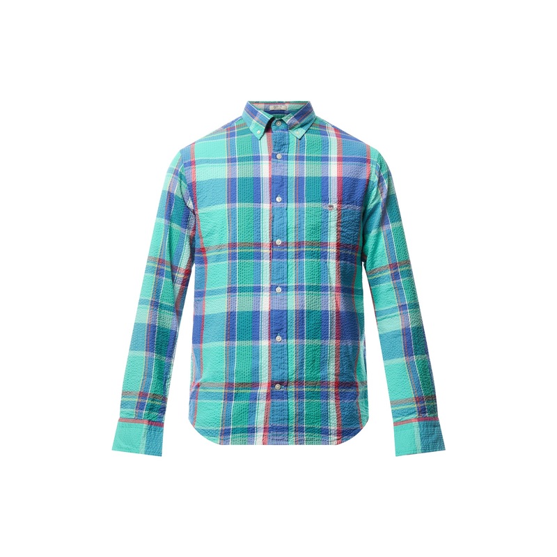 Regular Fit Seersucker Madras Shirt