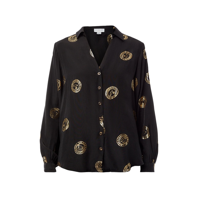 Black Miley Shirt with Plate Foil