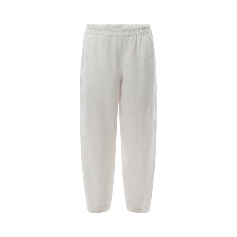 Bubble Cropped Linen Trouser