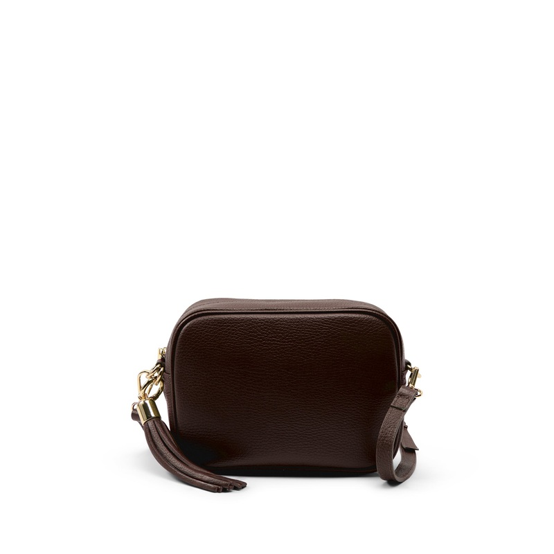 The Tassel Chocolate Leather Crossbody Bag