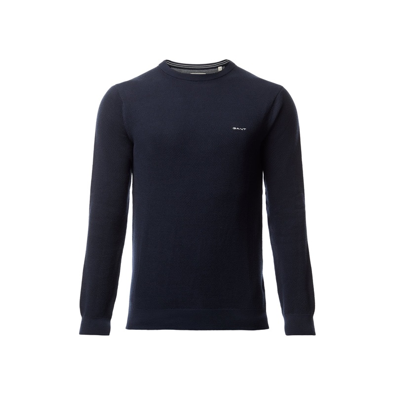 Cotton Pique Crew Neck Knit
