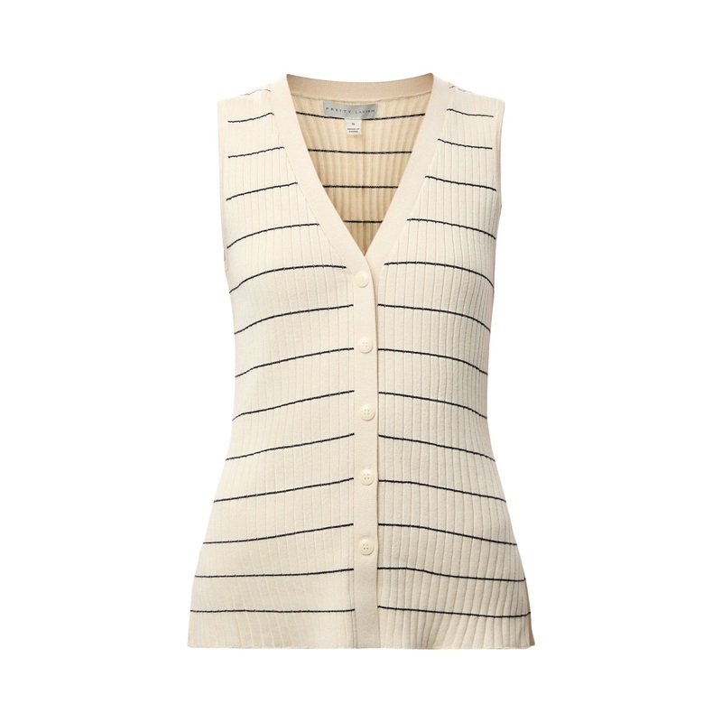 Hattie Stripe Knit Waistcoat