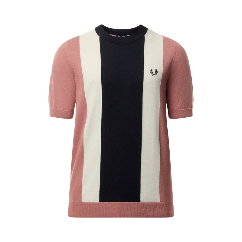 Vertical Stripe Knitted T-Shirt