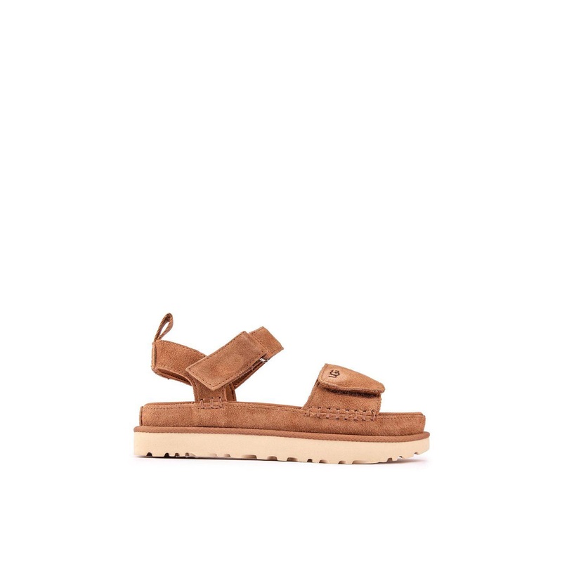 Womens Golden Star Suede Sandals