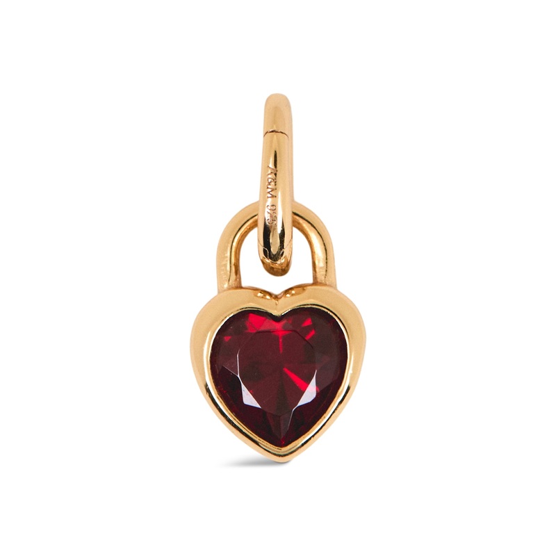 Bezel Heart Charm
