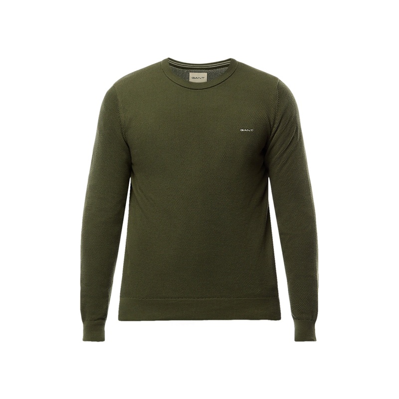 Cotton Pique C-Neck Knit