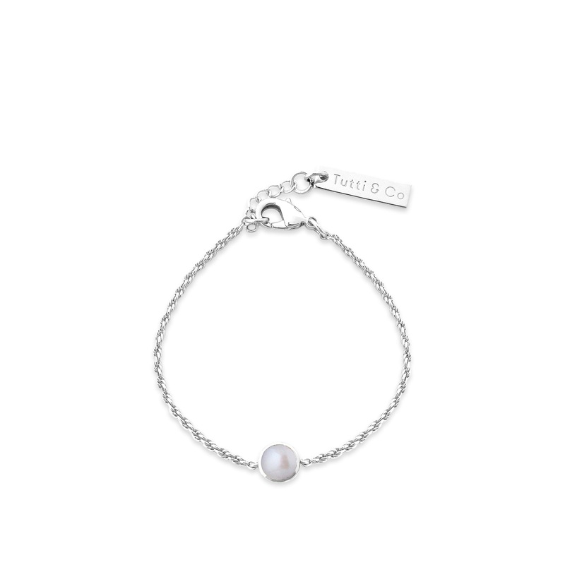 Freshwater Pearl Birthstone Bracelet Silver