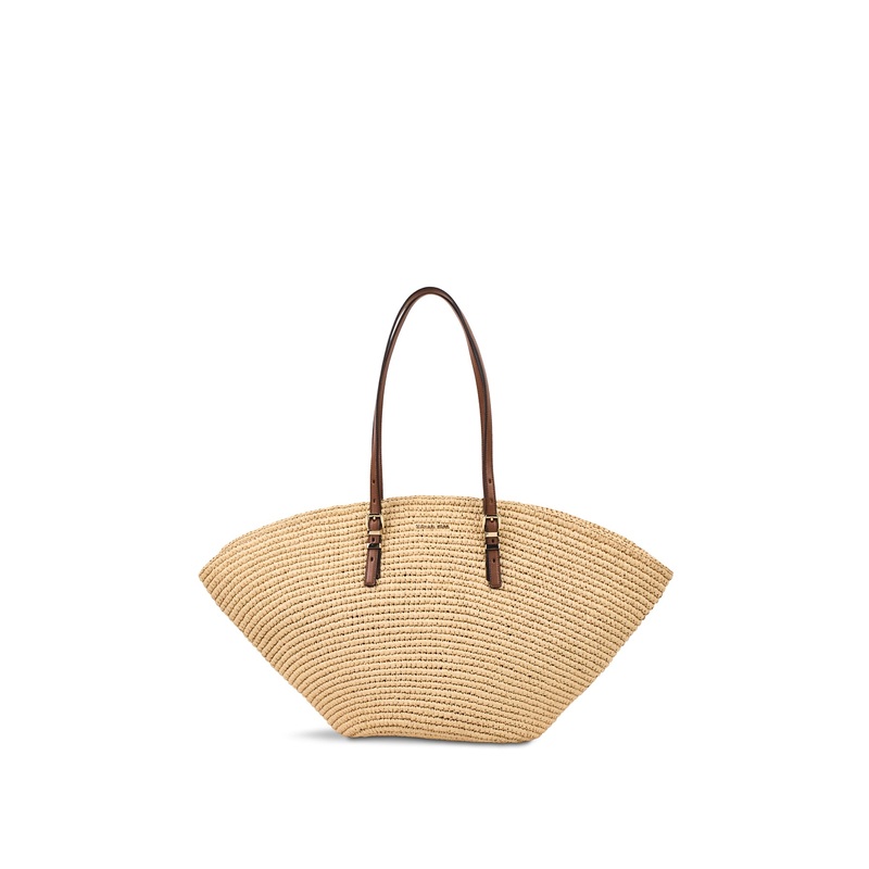Isa Crochet Straw Large Fan Tote
