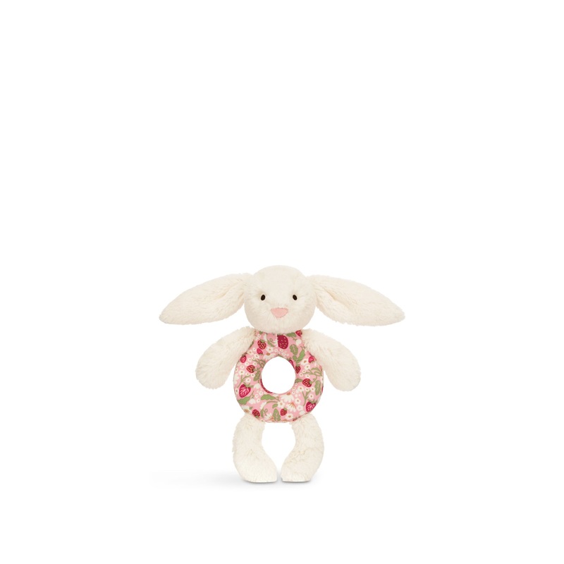 Blossom Cream Bunny Berry Ring Rattle