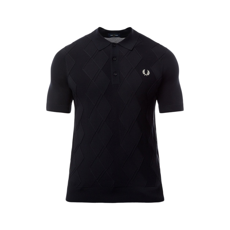 Cable Knitted Polo Shirt