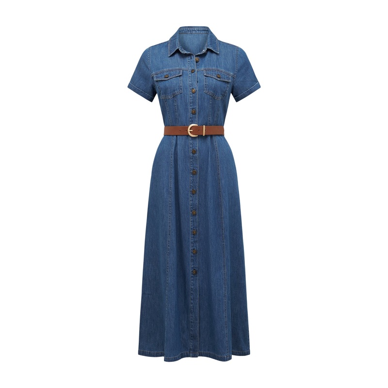 Lana Short Sleeves Midi Dress
