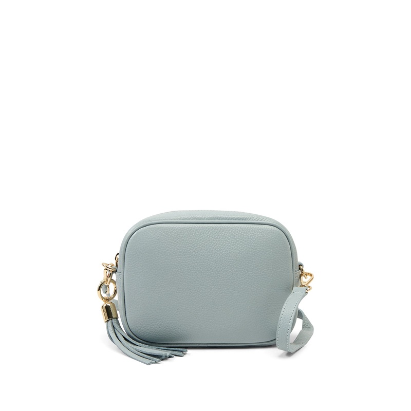 The Tassel Pale Blue Leather Crossbody Bag