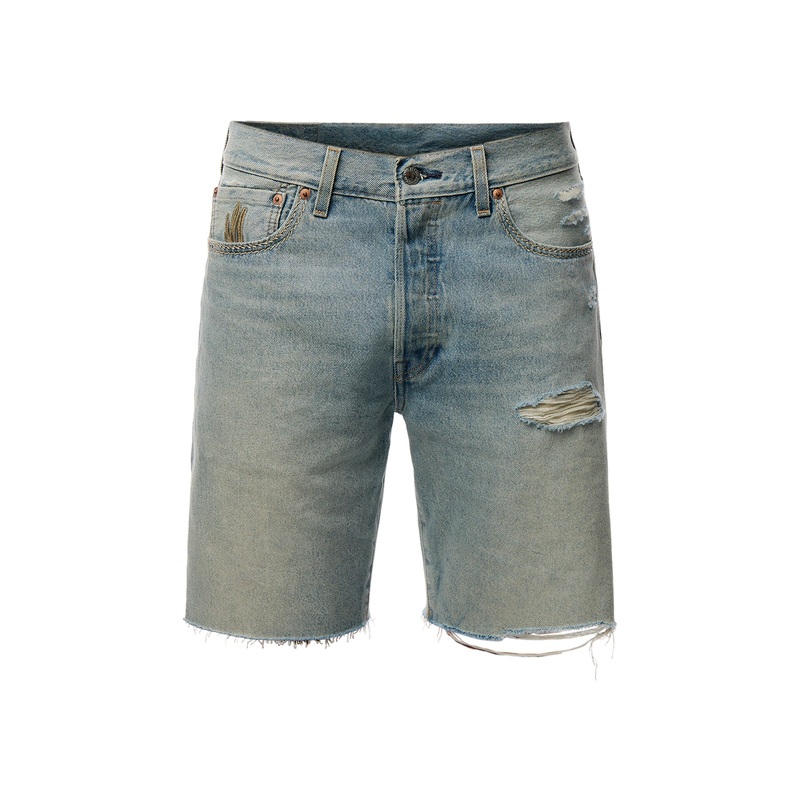 501 Original Embroidered Shorts Light Indigo