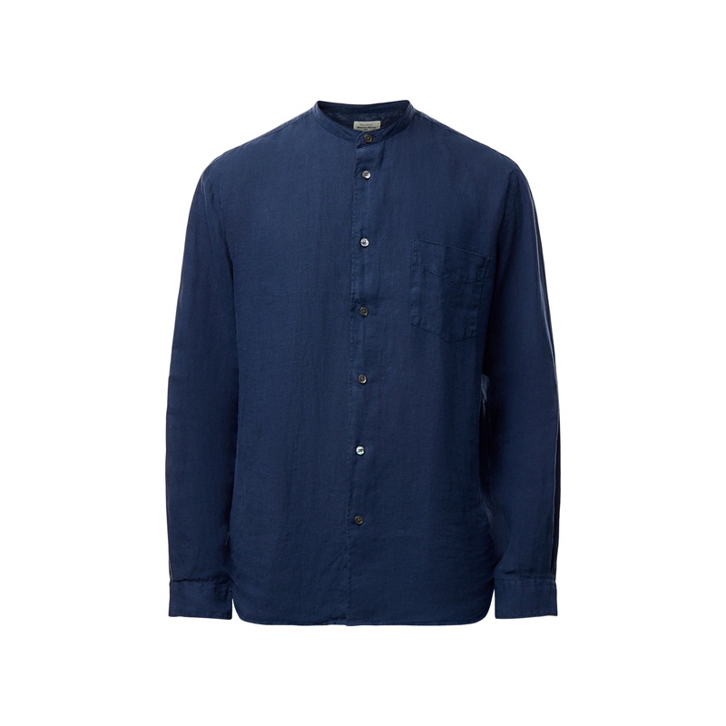 Collarless Premium Pat Woven Shirt